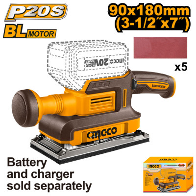 20v Ps+c/l Finishing S&er + 5pcss Sheets No B/c