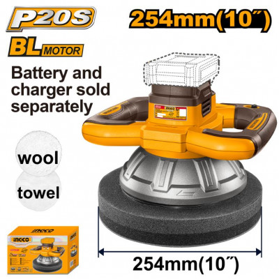 20v Ps+c/l B/l Polisher 254mm Box No B/c