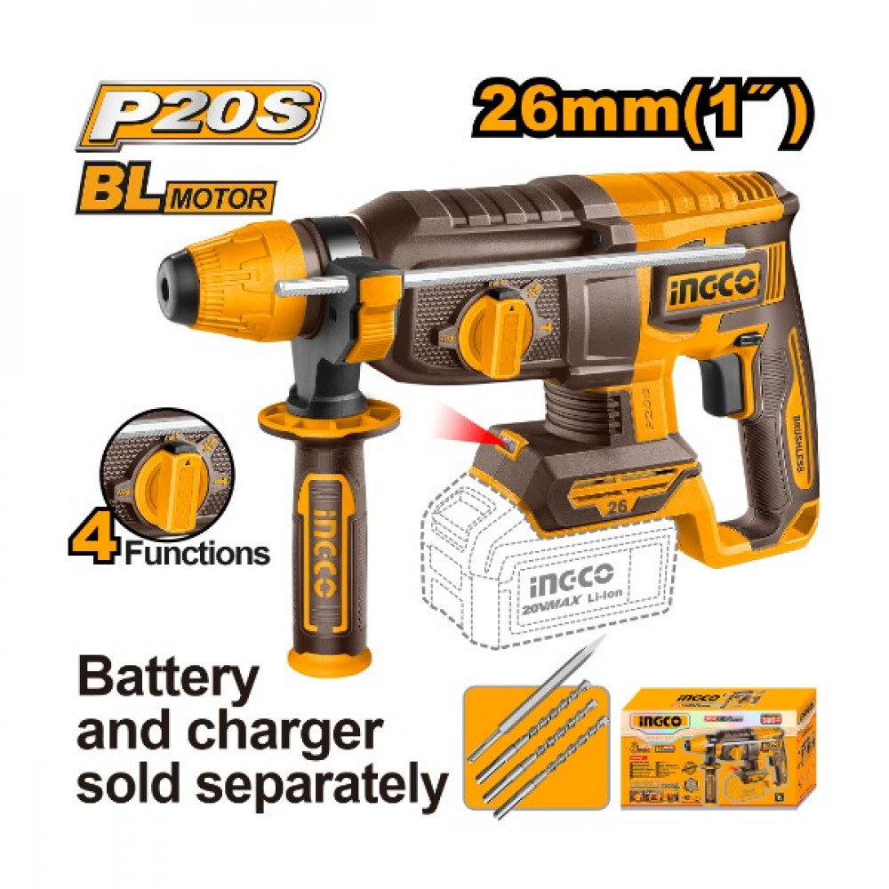 20v Ps+ C/l Rotary Hammer No B/c