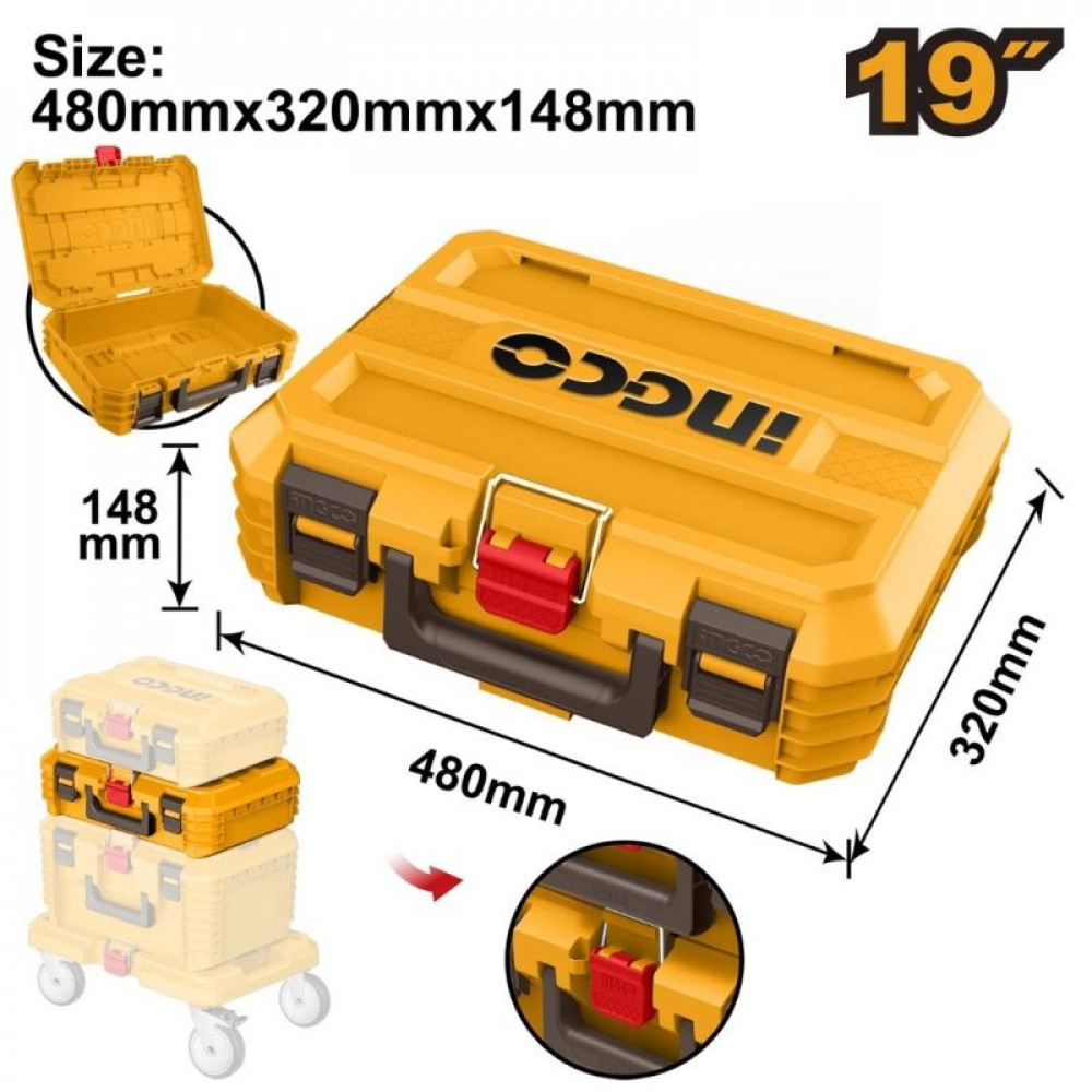 Stackable T/box 475x320x148mm 15kg P/clip Empty