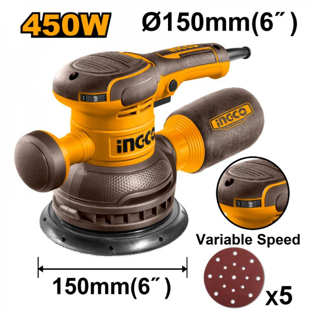 Sander Rotary 450w 150mm Incl Assy