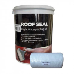 Roof Seal Kit Acryl 5ltr Black C/w Membrane