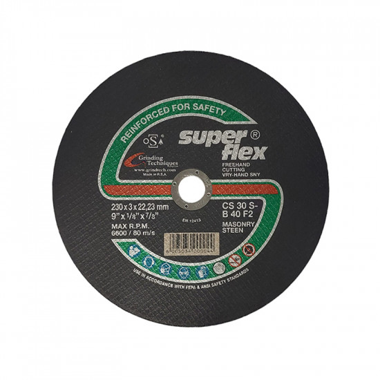 Superflex Abrasive Stone Cutting Disc 230mm*3mm*22.2mm Superflex Abrasive Stone Cutting Disc 230mm*3mm*22.2mm