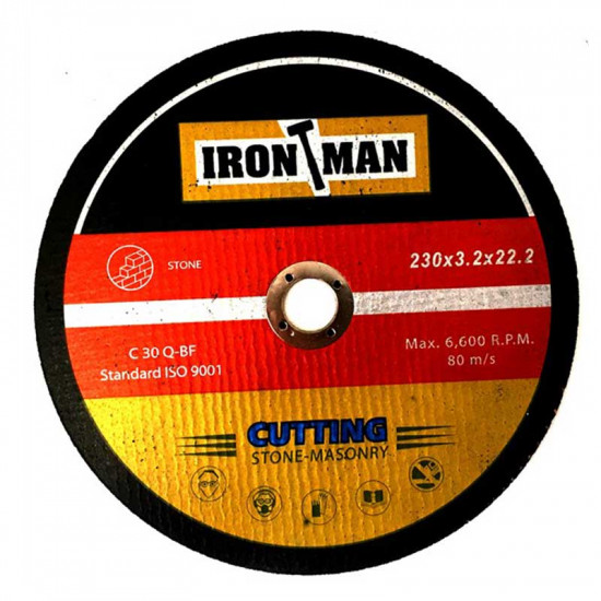 IRONMAN Abrasive Disc Cutting Stone 230x3x22.2mm IRONMAN Abrasive Disc Cutting Stone 230x3x22.2mm