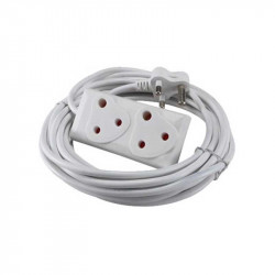 United Electrical Extension Cord White 10mtx10amp (2x3 Pin)