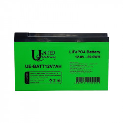 United Electrical Lifepo4 Lithium Battery 12.8v 7ah