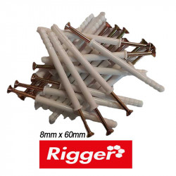 RIGGER Nail In Anchors Bulk 8x 60 Pack 50