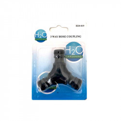 H20 Garden Hose Coupling 3 Way Split Water Flow