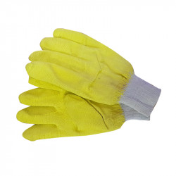Pioneer Safety Yellow Comarex Crinkle Knit Wrist Glove Fully Dip Large