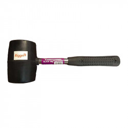 RIGGER Hammer Mallet Rubber Steel Shaft 450g Black