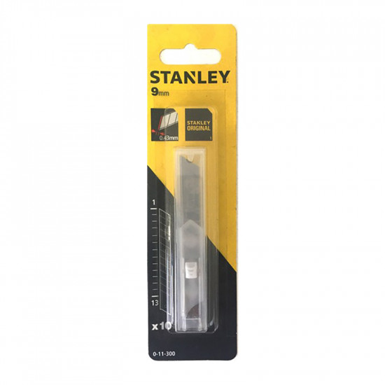 STANLEY Snapoff Knife Blades 10's 9.5mm Diy 0-11-300 STANLEY Snapoff Knife Blades 10's 9.5mm Diy 0-11-300
