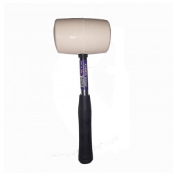 RIGGER Hammer Mallet Rubber Steel Shaft 450g White