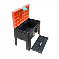 Big Jim Toolbox Stool Step 3 In 1 Orange Dh280