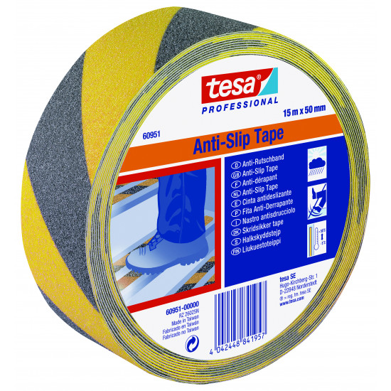 TESA Anti Slip Tape Professional 15mx50mm Yellow-black (ip 3) TESA Anti Slip Tape Professional 15mx50mm Yellow-black (ip 3)