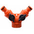 1/2 Inch Y Shape Double Individual Hose Connector