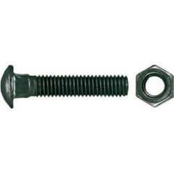 Cup Square Bolt & Nut Black 10x90mm (344)