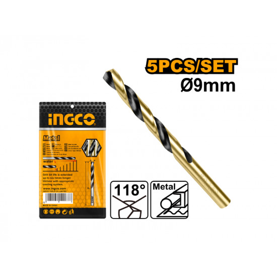 Drill Bit Hss 9.0mm 5/pkt Drill Bit Hss 9.0mm 5/pkt