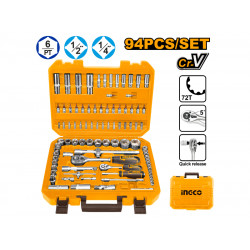 Socket Set 1/4+1/2 94pc Bmc