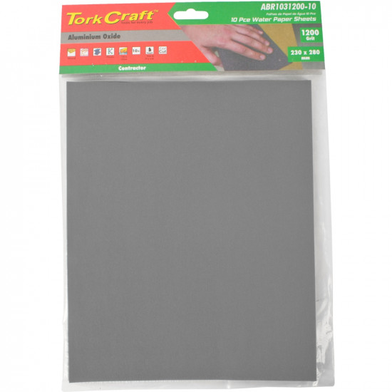 Water Paper 230 X 280mm 1200 Gritwet & Dry 10 Per Pack Std Water Paper 230 X 280mm 1200 Gritwet & Dry 10 Per Pack Std