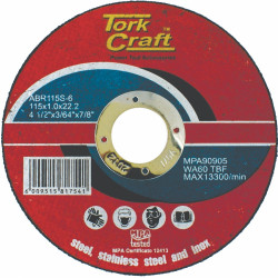 Cutting Disc Steel & Ss 115 X 1.0 X 22.2 Mm