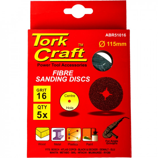 Fibre Disc 115mm 16 Grit 5/pack Fibre Disc 115mm 16 Grit 5/pack