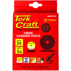 Fibre Disc 115mm 24 Grit 5 Pack