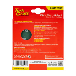 Fibre Disc 115mm 36 Grit 5/pack