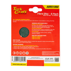 Fibre Disc 115mm 60 Grit 5/pack