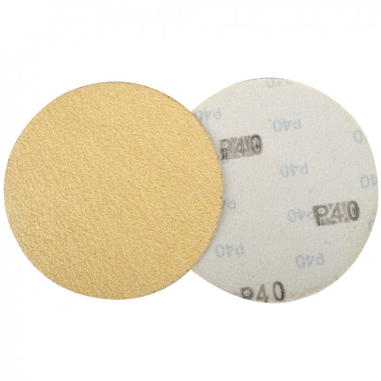 Gold Disc (50 Pieces) 40 Grit 150mm Without Hole Hook And Loop Gold Disc (50 Pieces) 40 Grit 150mm Without Hole Hook And Loop