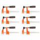 Jorgensen 6' 150mm M/duty 6 Pack Steel Bar Clamp Jorgensen 6' 150mm M/duty 6 Pack Steel Bar Clamp