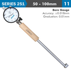 Dial Bore Gauge 50-100mm 0.018mm Acc. 0.001mm Grad.