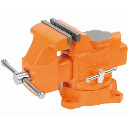 PONY 4' Heavy-duty Workshop Bench Vice Swivel Base