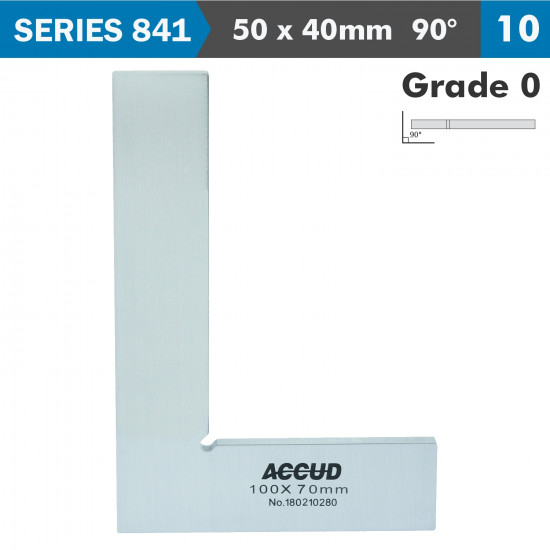 Flat Edge Square 90 Deg. Grade 0 50x40mm Flat Edge Square 90 Deg. Grade 0 50x40mm