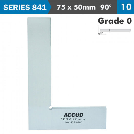 Flat Edge Square 90 Deg. Grade 0 75x50mm Flat Edge Square 90 Deg. Grade 0 75x50mm