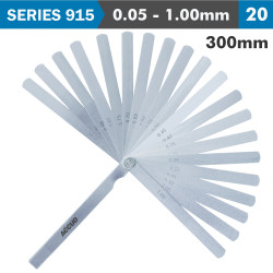 Long Feeler Gauge 300mm 0.05-1.00 20 Leaves Din2275