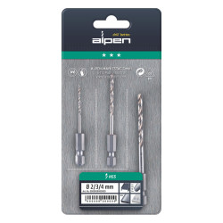 Drill Bit Set 3 Piece Hex Shank Super 2-3-4mm
