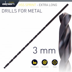 Hss Drill Bit 3mm 150x100 Extra Long