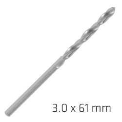 ALPEN Pro Hss 3mm Drill Din 338 Rn 135 Split Point Plastic Wallet (1