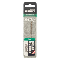 ALPEN Pro Hss 3mm Drill Din 338 Rn 135 Split Point Plastic Wallet (1