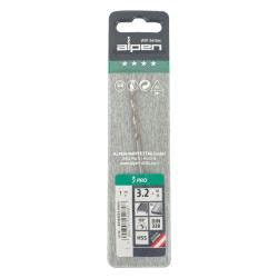 ALPEN Pro Hss 3.2mm Drill Din 338 Rn 135 Split Point Plastic Wallet (