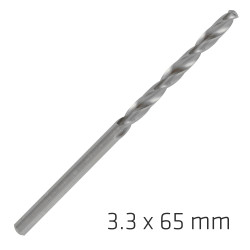 ALPEN Pro Hss 3.3mm Drill Din 338 Rn 135 Split Point Plastic Wallet (