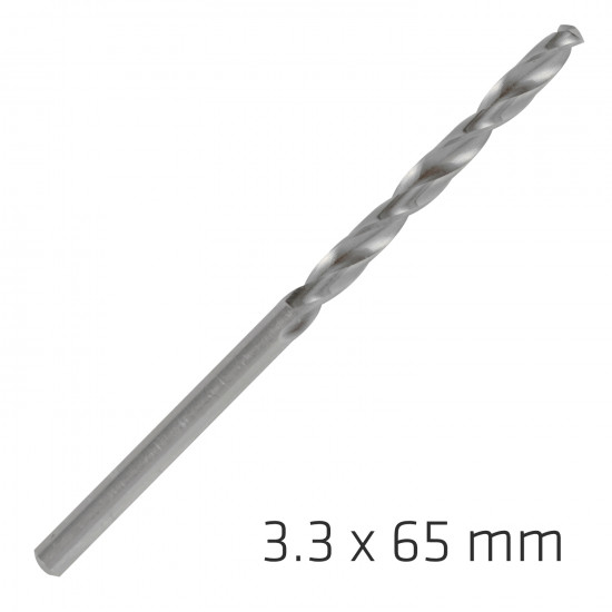 ALPEN Pro Hss 3.3mm Drill Din 338 Rn 135 Split Point Plastic Wallet (