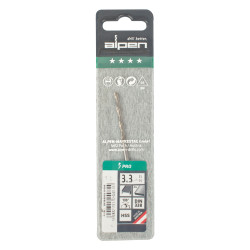 ALPEN Pro Hss 3.3mm Drill Din 338 Rn 135 Split Point Plastic Wallet (