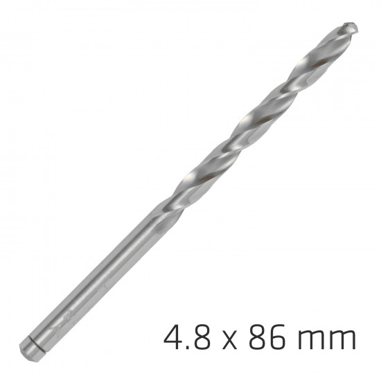 ALPEN Pro Hss 4.8mm Drill Din 338 Rn 135 Split Point Plastic Wallet ( ALPEN Pro Hss 4.8mm Drill Din 338 Rn 135 Split Point Plastic Wallet (