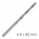 ALPEN Pro Hss 4.8mm Drill Din 338 Rn 135 Split Point Plastic Wallet ( ALPEN Pro Hss 4.8mm Drill Din 338 Rn 135 Split Point Plastic Wallet (