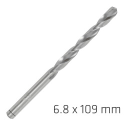 ALPEN Pro Hss 6.8mm Drill Din 338 Rn 135 Split Point Plastic Wallet
