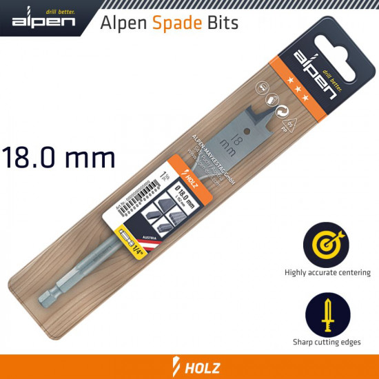 ALPEN Spade Bit 16mmx152mm ALPEN Spade Bit 16mmx152mm