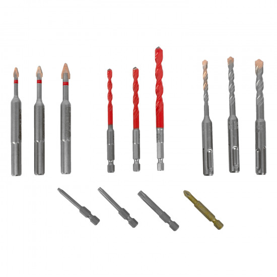 Drill-screwset Kit 13 13 Pcs C Prot,multi 6-kant,sds-plus F4 ,4 Bits Drill-screwset Kit 13 13 Pcs C Prot,multi 6-kant,sds-plus F4 ,4 Bits