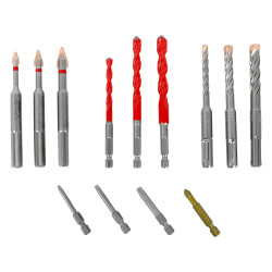 Drill-screwset Kit 13 13 Pcs C Prot,multi 6-kant,sds-+ Force X4 Bit