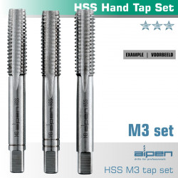 H& Tap Set In Pouch M3 Hss 0.5mm Pitch